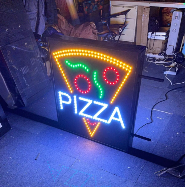 PANNEAU LED DOUBLE FACE “PIZZA” ÉCLAIRAGE PUISSANT AVEC TÉLÉCOMMANDE 70×70 cm – Image 4