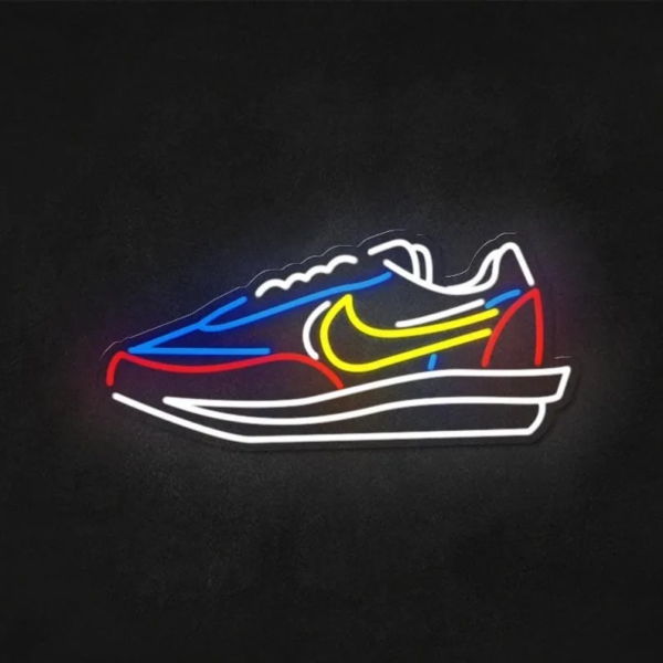 PLAQUE LUMINEUSE “SNEAKERS”, NÉON FLEX, TAILLE ET COULEUR AU CHOIX, 30×15 cm