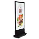 STOP TROTTOIR LED DOUBLE FACE LUMINEUX LIGHT BOX EXTÉRIEUR 80x180CM